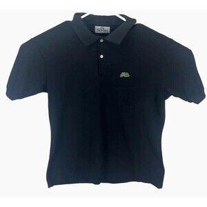 Vintage Garan  Black Golf Polo Shirt Men's Size Large  Eighties Prep